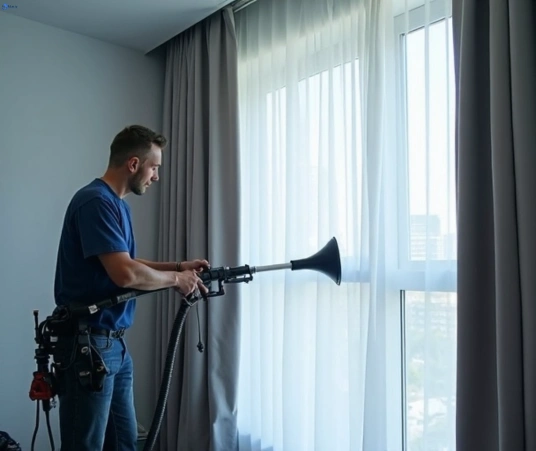 Professional commercial curtain cleaning process equipment Matty Curtain Cleaning miller-nsw